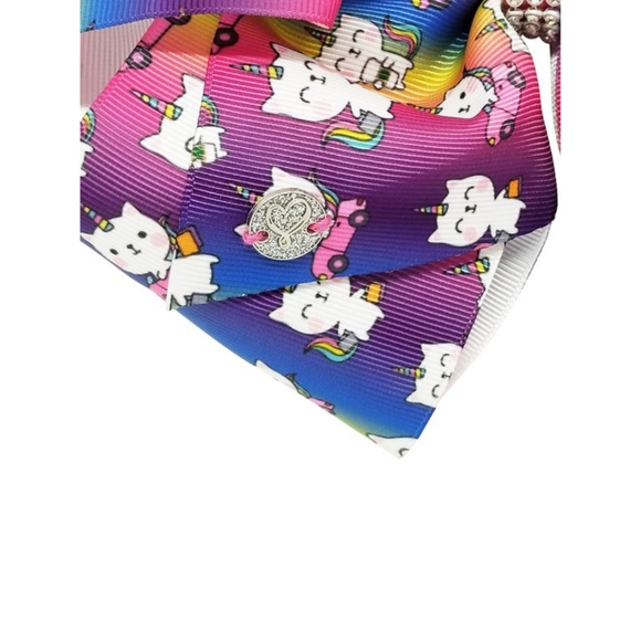 NEW JoJo Siwa Large Cheer Hair Bow Rainbow UniKitty JJ3725 - Picture 4 of 4